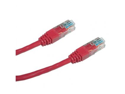 DATACOM Patch kabel UTP CAT5E 1m červený
