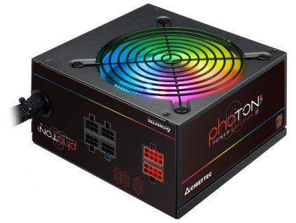 CHIEFTEC zdroj CTG-650C-RGB / Photon Series / 650W / 120mm fan / akt. PFC / modulární kabeláž / 80PLUS Bronze