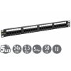 19'' patch panel Solarix 24 x RJ45 CAT5E UTP 150 MHz černý 1U SX24-5E-UTP-BK