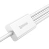Baseus CAMLTYS-02 Superior Fast Charging Datový Kabel 3v1 USB-C, Lightning, MicroUSB 1.5m White