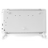 NEDIS Wi-Fi chytré konvekční topné těleso/ termostat/ skleněný přední panel/ IP24/ výkon 2000 W/ bílé