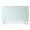 NEDIS Wi-Fi chytré konvekční topné těleso/ termostat/ skleněný přední panel/ IP24/ výkon 2000 W/ bílé
