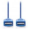 NEDIS kabel USB 3.0/ zástrčka USB-A - zástrčka USB-A/ modrý/ 2m
