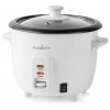 NEDIS rýžovar/ spotřeba 300 W/ objem 0,6 L/ nepřilnavý povrchy/ vyjímatelná miska/ automatické vypnutí/ bílý