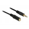 Delock Stereo Jack Extension Cable 3.5 mm 3 pin male > female 1 m black
