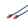 Digitus Ecoline Patch Cable, UTP, CAT 6e, AWG 26/7, modrý 1m, 1ks