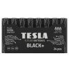 TESLA BLACK+ alkalická baterie AAA (LR03, mikrotužková, fólie) 24 ks