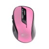 Myš C-TECH WLM-02P, černo-růžová, bezdrátová, 1600DPI, 6 tlačítek, USB nano receiver