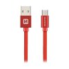 Swissten Datový Kabel Textile Usb / Micro Usb 2,0 M Červený