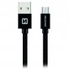 Swissten Datový Kabel Textile Usb / Micro Usb 3,0 M Černý