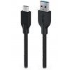 GENIUS nabíjecí kabel ACC-A2CC-3A, 100cm, USB-A na USB-C, 3A, QC3.0, opletený, černý