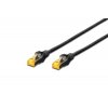 Digitus CAT 6A S-FTP patch cable, Cu, LSZH AWG 26/7, length 0.25 m, color black