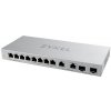 Zyxel XGS1210-12,8-Port Gigabit webmanaged Switch with 8 port 1G + 2-Port 2.5G + 2-Port SFP+