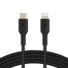 BELKIN kabel oplétaný USB-C - Lightning, 1m, černý