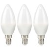 NEDIS LED žárovka E14/ svíčka/ 4,9 W/ 220 V/ 470 lm/ 2700 K/ teplá bílá/ matná/ 3 kusy