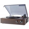 NEDIS gramofon/ 1x stereo RCA/ 18 W/ vestavěný (před) zesilovač/ převod MP3/ ABS/ MDF/ hnědý