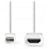 NEDIS kabel mini DisplayPort – HDMI/ mini DisplayPort zástrčka - HDMI zástrčka/ bílý/ bulk/ 2m