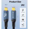 PremiumCord USB4™ Version2.0 80Gbps 16K@60Hz 240W Thunderbolt 3 a 4 kabel 0,8m