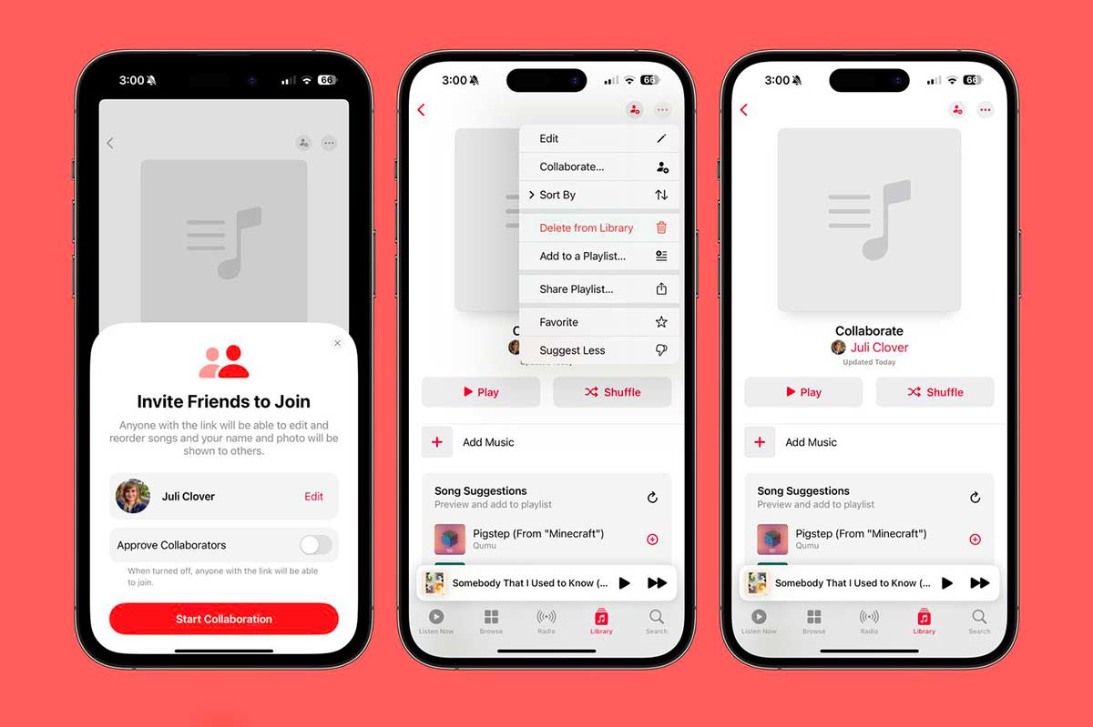 Jak používat sdílené playlisty v Apple Music a spolupracovat na nich