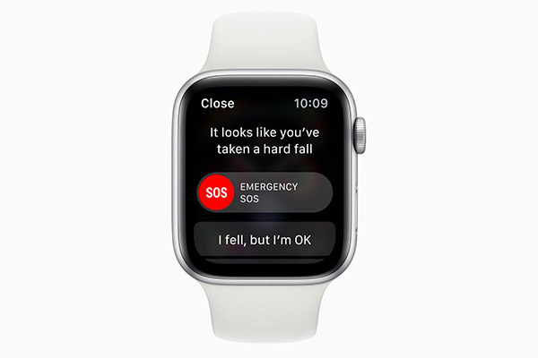 Detekce pádů na Apple Watch a funkce Tíseň SOS