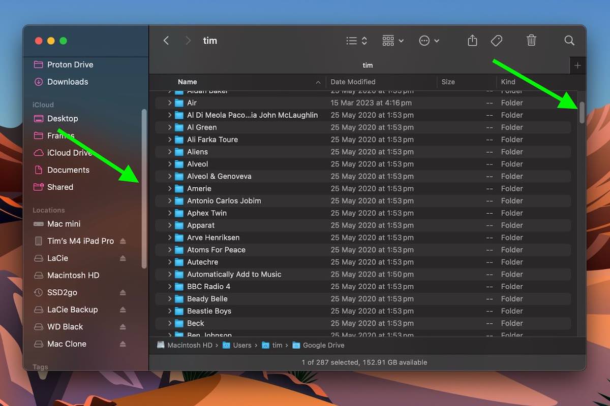 Jak trvale zobrazit posuvníky v macOS a mít lepší přehled