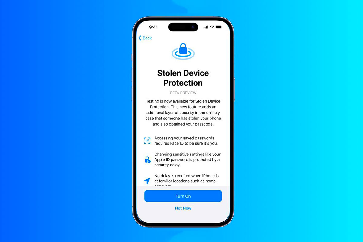 Ochrana odcizených zařízení přidává další úroveň zabezpečení