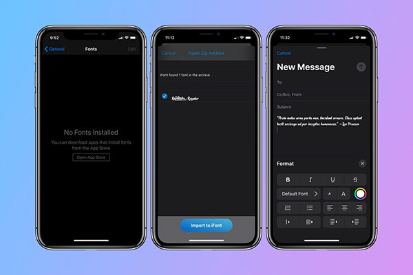 Jak změnit font textu v iOS 13. Lze vybrat z dostupných nebo vlastních