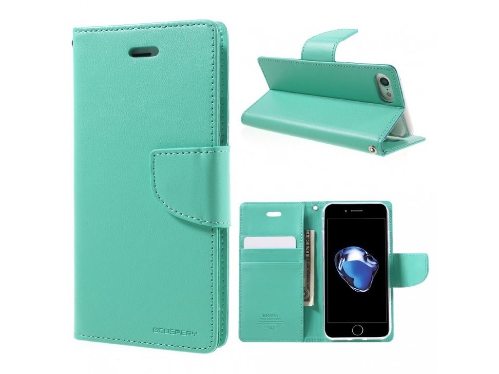 Pouzdro / kryt pro iPhone 7 / 8 - Mercury, Bravo Diary MINT