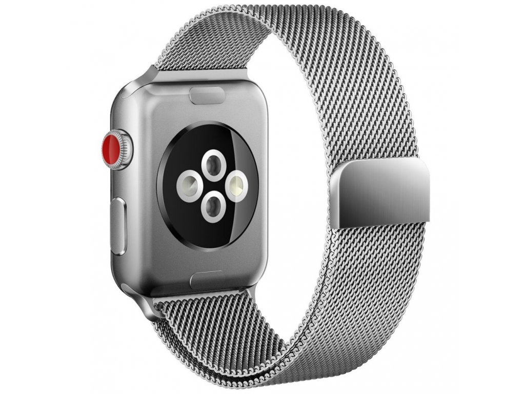 Kovový pásek / řemínek pro Apple Watch 42mm / 44mm - TECH-PROTECT, MILANESEBAND SILVER - ROZBALENO