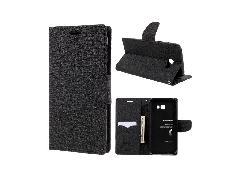 Pouzdro / kryt pro Samsung GALAXY A7 (2018) A750 - Mercury, Fancy Diary Black/Black