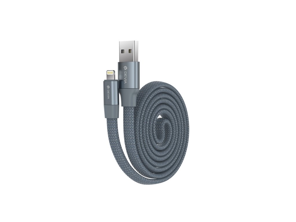 Kabel Lightning pro iPhone a iPad - Devia, Ring Grey