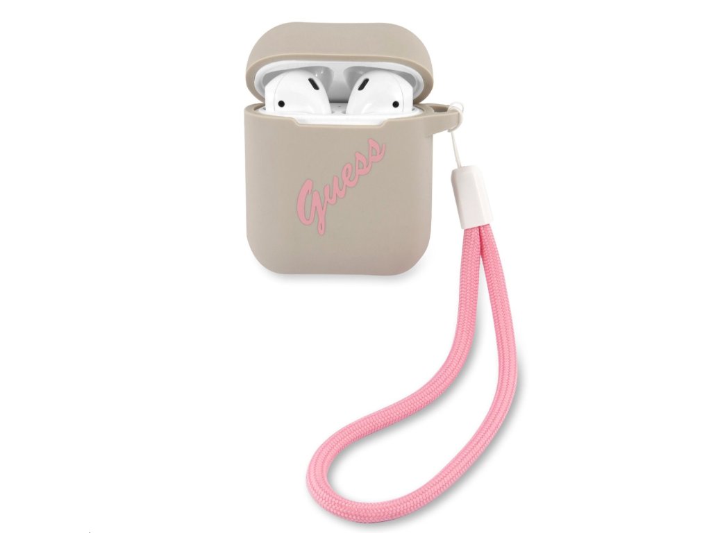 Pouzdro pro sluchátka AirPods - Guess, Vintage Gray