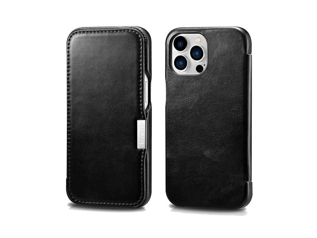 Knížkové pouzdro pro iPhone 13 Pro MAX - iCarer, Vintage Black