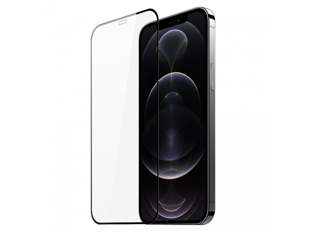 Ochranné tvrzené sklo pro iPhone 12 / 12 Pro - DuxDucis, Full Glass Black