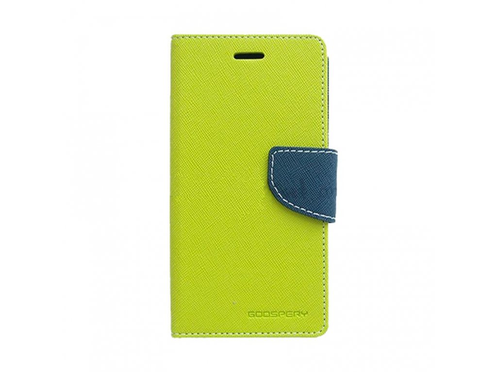 Pouzdro / kryt pro Apple iPhone 5 / 5S / SE - Mercury, Fancy Diary Lime/Navy