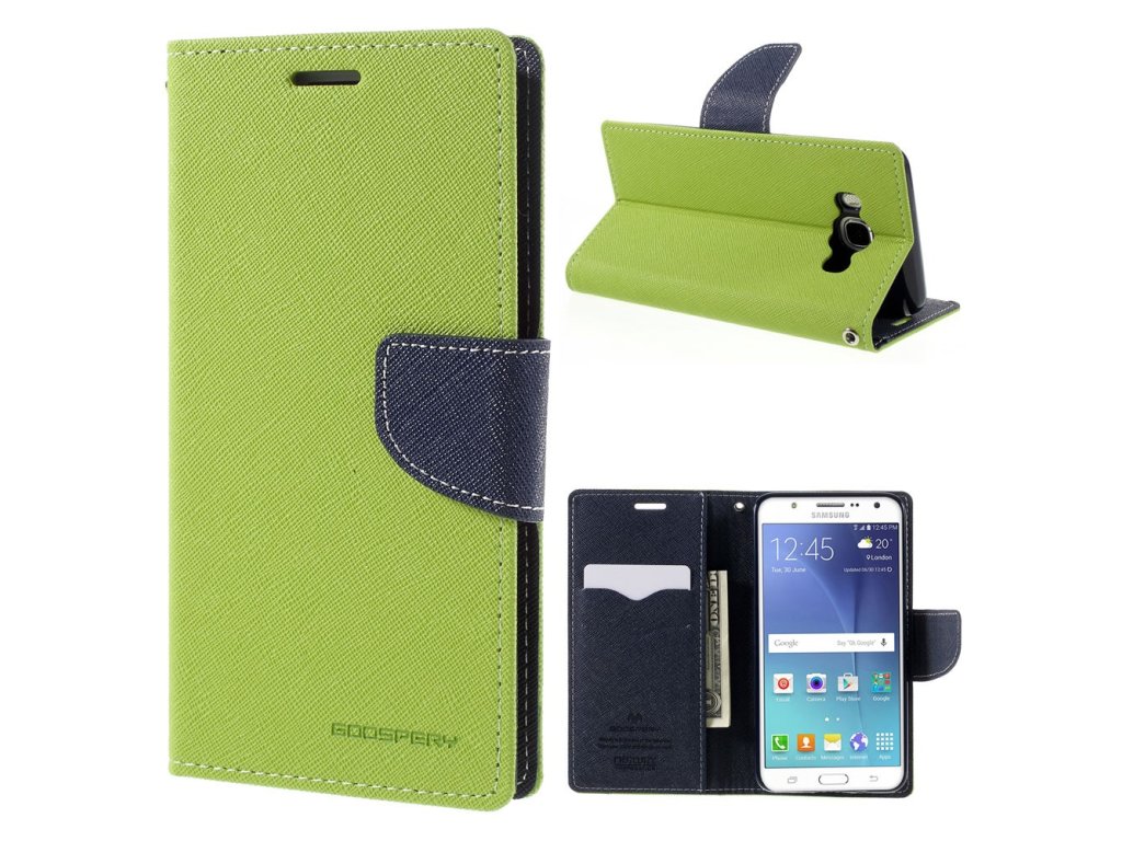 Pouzdro / kryt pro Samsung GALAXY J5 (2016) J510 - Mercury, Fancy Diary Lime/Navy