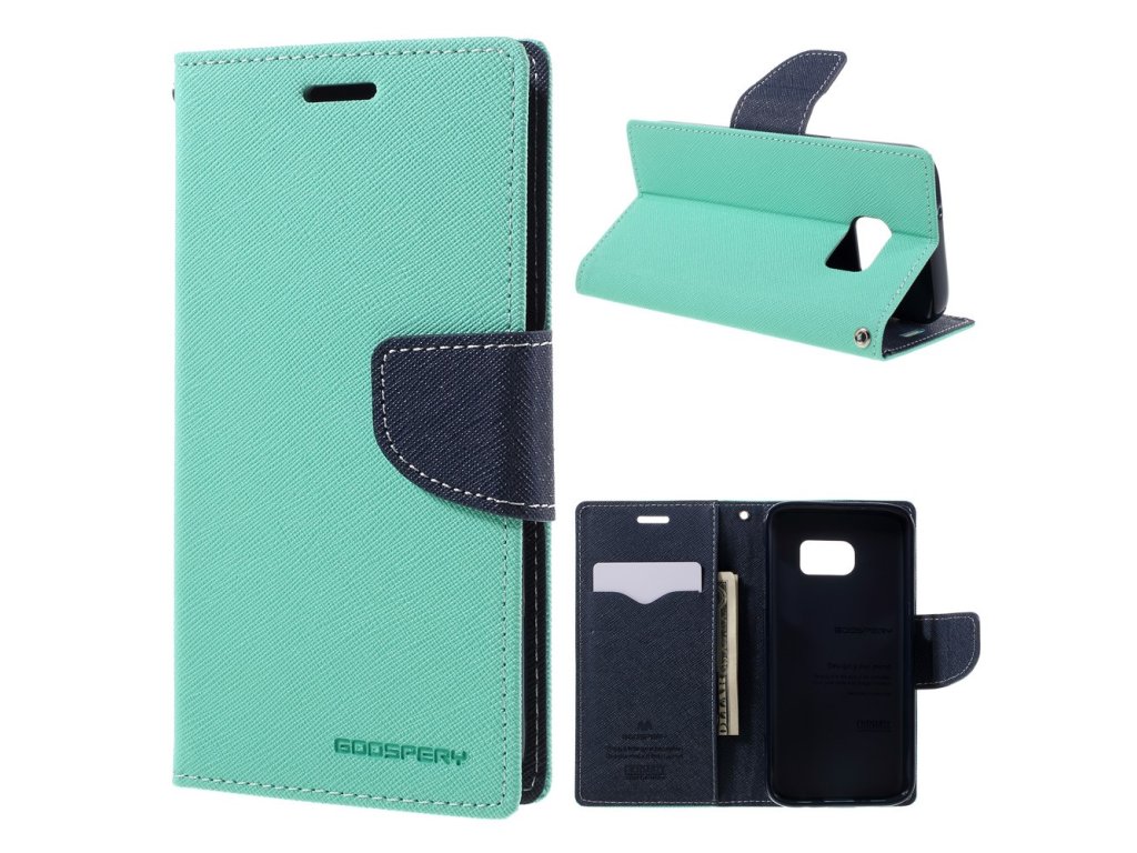 Pouzdro / kryt pro Samsung Galaxy S7 - Mercury, Fancy Diary Mint/Navy