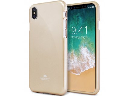 Ochranný kryt pro iPhone XS / X - Mercury, Jelly Case Gold