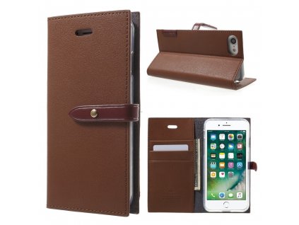Pouzdro / kryt pro iPhone 7 / 8 - Mercury, Romance Diary BROWN/WINE