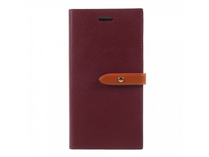 Pouzdro / kryt pro iPhone XS / X - Mercury, Romance Diary WINE/BROWN