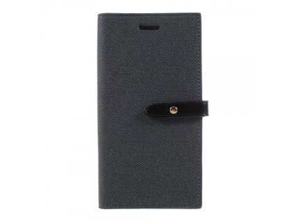Pouzdro / kryt pro iPhone XS / X - Mercury, Milano Diary BLACK/BLACK