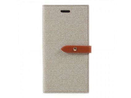 Pouzdro / kryt pro iPhone XS / X - Mercury, Milano Diary BEIGE/BROWN