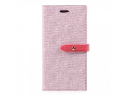 Pouzdro / kryt pro iPhone XS / X - Mercury, Milano Diary PINK/PINK