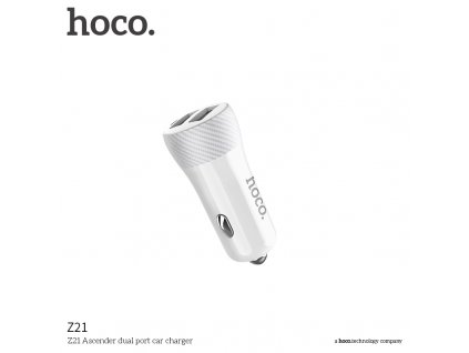 Auto-nabíječka pro iPhone a iPad - HOCO, Z21 Ascender 3.4A White