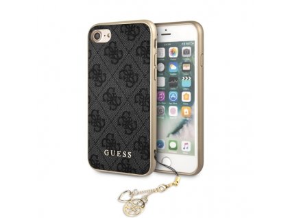 Ochranný kryt pro iPhone 7 / 8 / SE (2020/2022) - Guess, Charms 4G Back Gray