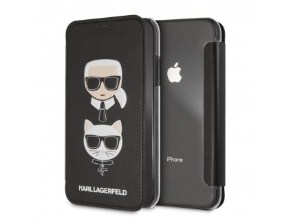 Ochranný kryt / pouzdro pro iPhone XR - Karl Lagerfeld, Choupette Black Book