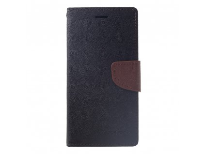 Pouzdro / kryt pro iPhone XR - Mercury, Fancy Diary Black/Brown