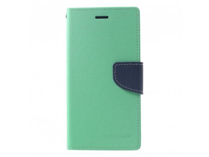 Pouzdro / kryt pro iPhone XR - Mercury, Fancy Diary Mint/Navy