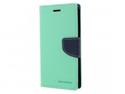 Pouzdro / kryt pro iPhone XS MAX - Mercury, Fancy Diary Mint/Navy