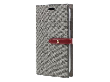 Pouzdro / kryt pro iPhone XR - Mercury, Milano Diary Grey/Wine